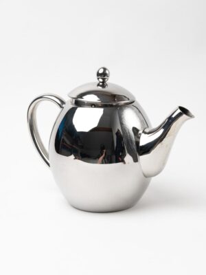 Insulated Mirror Silver Teapot 8-10 cup