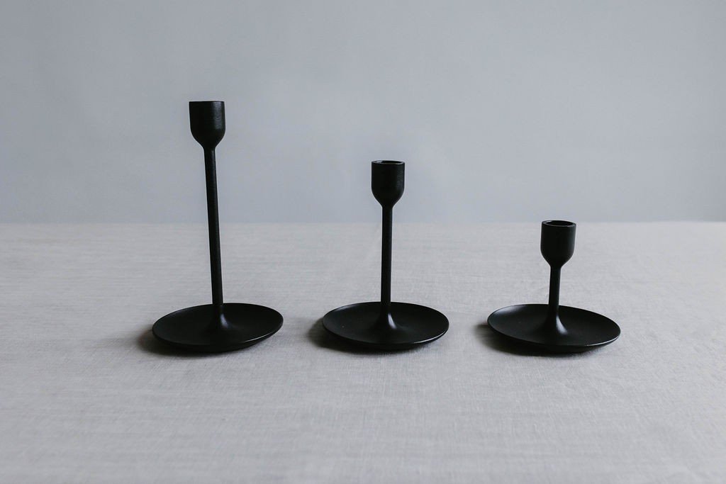 Black Matt Candlesticks