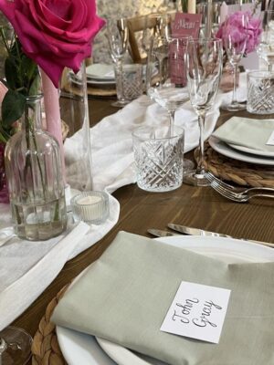 Cream Cotton Muslin Table Runner