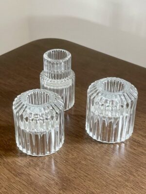 Glass Candlestick Holders