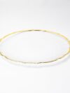 Vintage Glass Charger Plate with Gold Wavy Edge