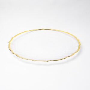 Wavy vintage gold charger plate